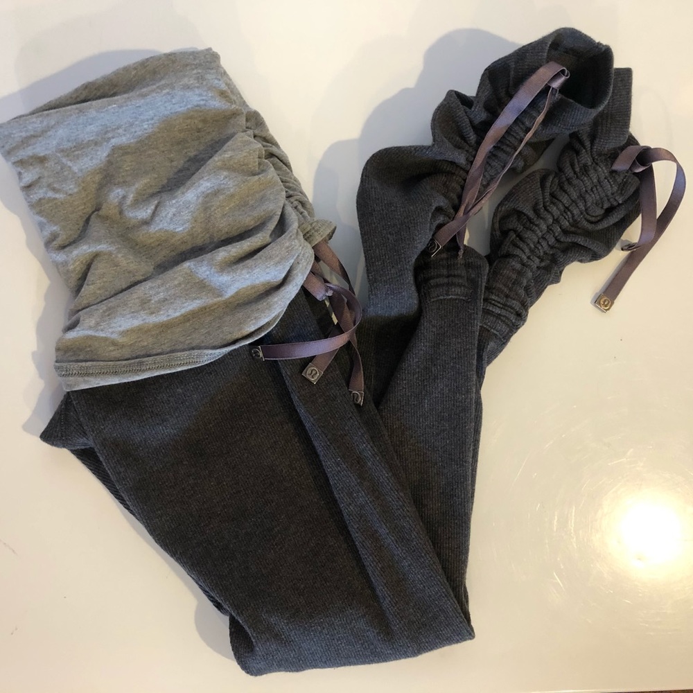 Lululemon grey fold over leggings